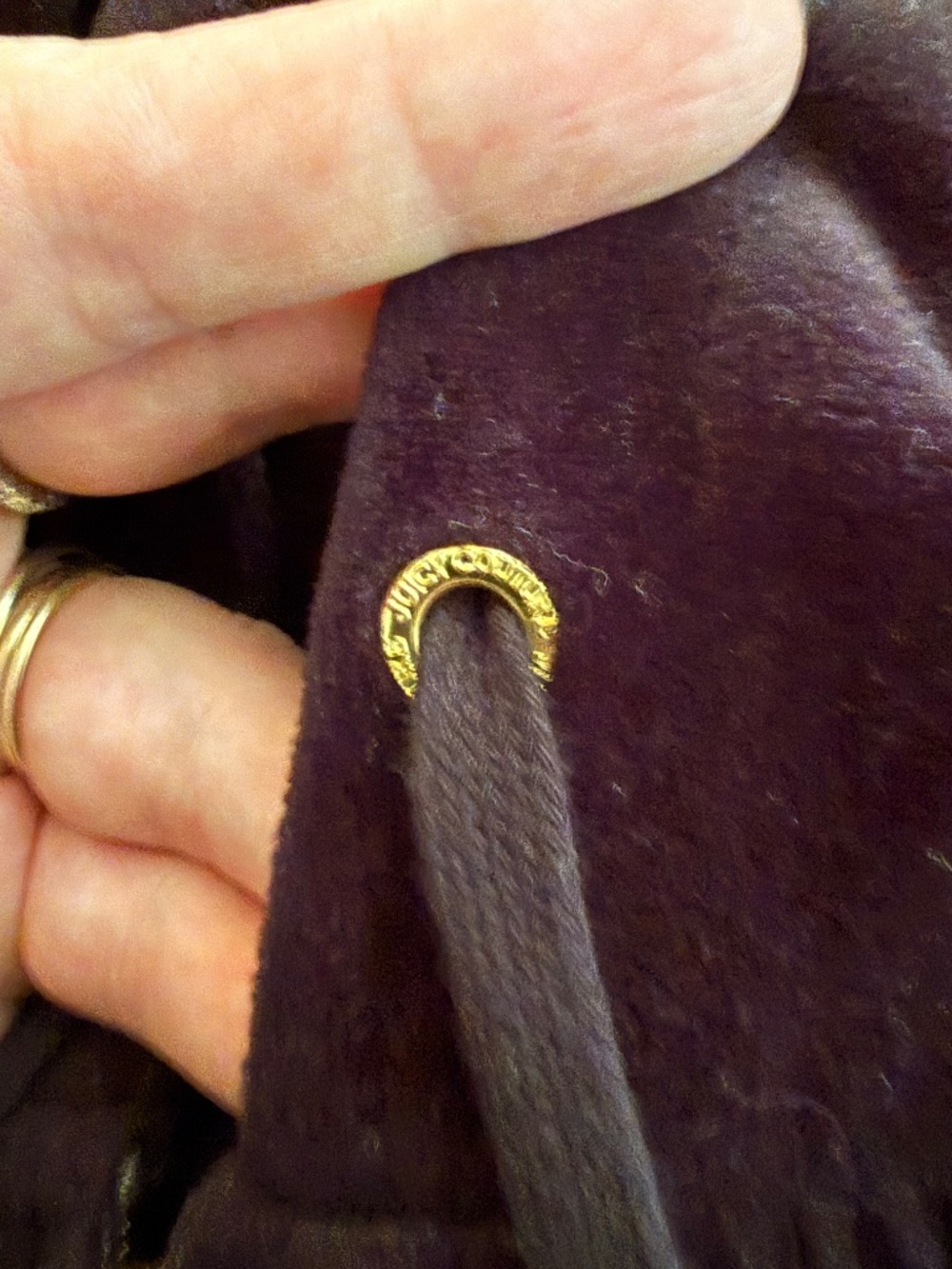 RARE Juicy Couture Velour CAPE with Gold Foil Branding - Picture 6 of 10